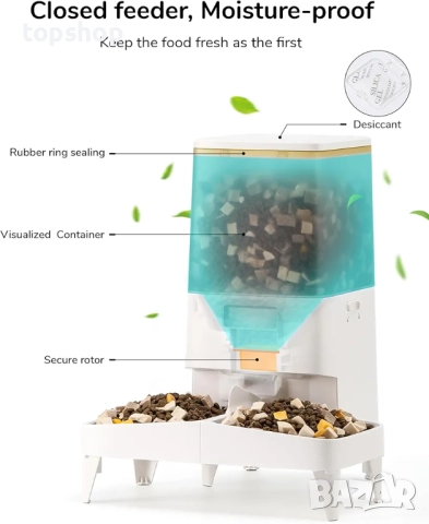 Нова FUKUMARU Автоматична хранилка за котки, WiFi автоматична хранилка за кучета със запазване на св, снимка 4 - За кучета - 52347861