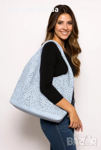 Стилна дамска чанта с вътрешен несесер , снимка 2 - Чанти - 50724523