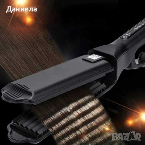 Професионална турмалинова преса за коса с йони, за всички типове коса - За вафлички, снимка 2 - Преси за коса - 53381091