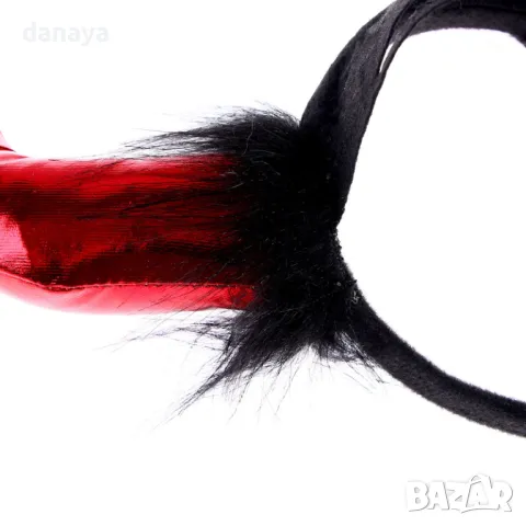 5201 Парти диадема Дяволски рога с пух червени или черни, снимка 7 - Други - 47289060