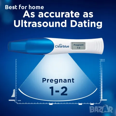 Дигитален тест за бременност с индикатор на седмиците Clearblue , снимка 3 - Друга електроника - 50055428