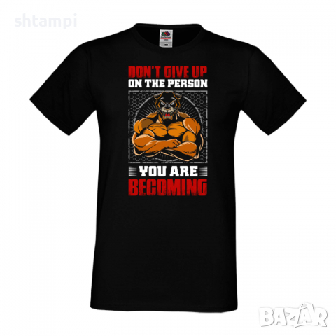 Мъжка Фитнес тениска Gym,спорт,Щанги,Тренировки,Спортуване,Gym.