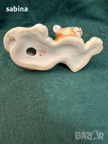 Статуетка „Лъвче лежащо“ (Львенок лежащий). ЛФЗ „Ломоносов“, снимка 5 - Статуетки - 52999059