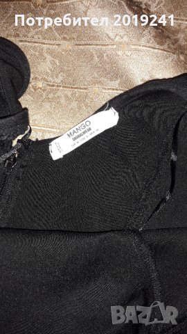 Черна елегантна рокля Mango, снимка 4 - Рокли - 32983037