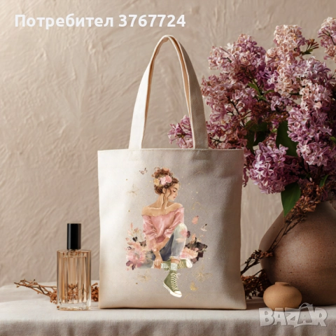 Дизайнерски еко чанти от 100 процента памук, снимка 4 - Чанти - 52393516