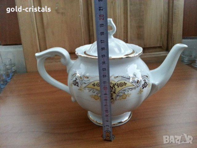 Стар български порцелан чайник, снимка 2 - Антикварни и старинни предмети - 34796524