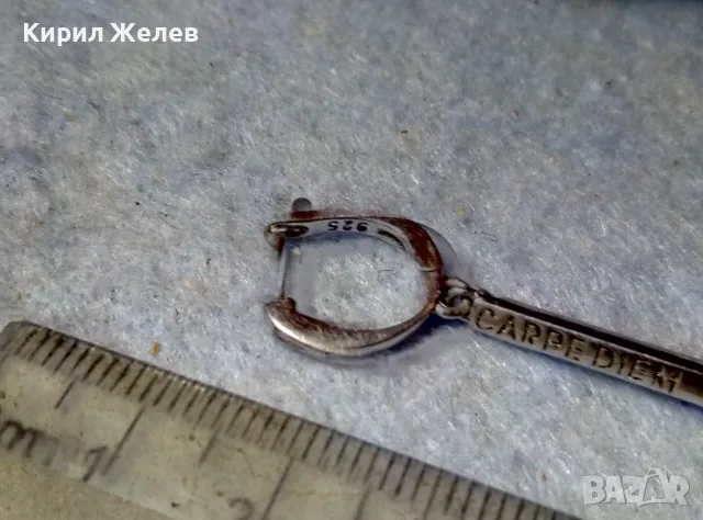 CARPE DIEM / ИЗЖИВЕЙ МИГА - Шармантна СРЕБЪРНА ОБЕЦА СРЕБРО 925 с БЯЛА ПОЗЛАТА и МАРКАЗИТИ 38079, снимка 4 - Обеци - 48901960