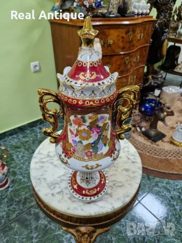 Много красива антикварна китайска порцеланова ваза , снимка 4 - Вази - 49685740