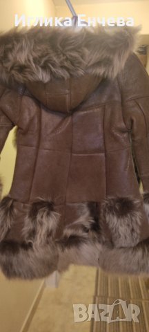 Зимно кожухче от естествена кожа., снимка 4 - Бебешки якета и елеци - 35399463