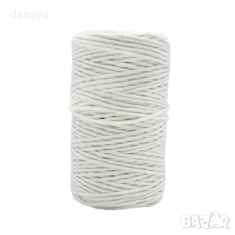 4384 Памучно въже за макраме бяло въже за шиене, 80 метра, снимка 2 - Други - 43818460