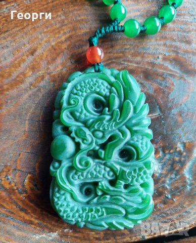 Красиво колие от естествен Нефрит , снимка 1