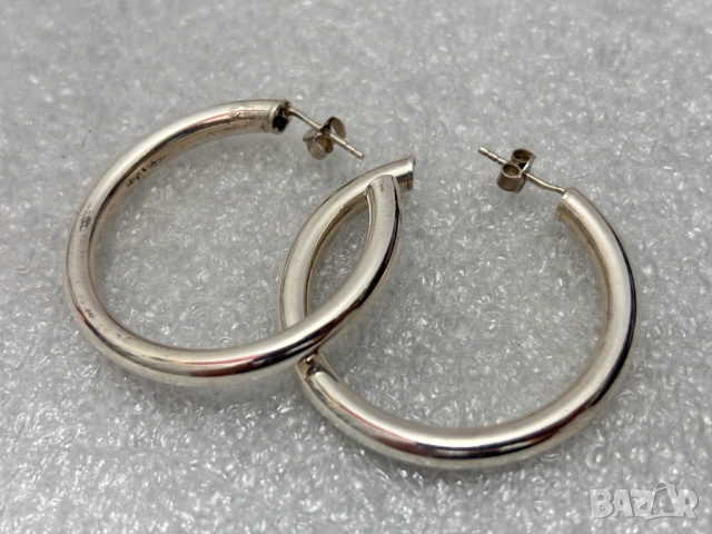 Сребърни Обеци (проба 925)-6,38 грама, снимка 5 - Обеци - 53518788