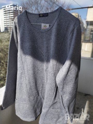 Нова блуза пуловер голям размер на етикета пише 6XL нова с етикет сива ПОДАРЪК ЗА КОЛЕДА НОВА ГОДИНА, снимка 2 - Блузи с дълъг ръкав и пуловери - 43172634