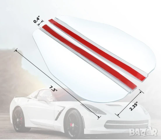 Сенник за външно огледало, 2бр в к-т, бял цвят, снимка 3 - Аксесоари и консумативи - 51416684