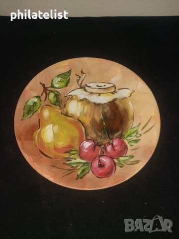 Рисувана чиния - №1, снимка 1 - Чинии - 40441213