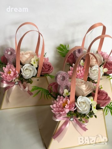 Букет от сапунени рози