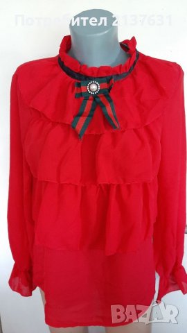 НОВИ с Етикет Италиански ДАМСКИ БЛУЗИ - Размер  M / L , снимка 2 - Блузи с дълъг ръкав и пуловери - 37035447