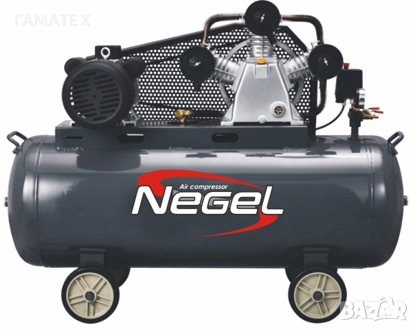 300 л Бутален трифазен компресор с ремъчно задвижване, 51022