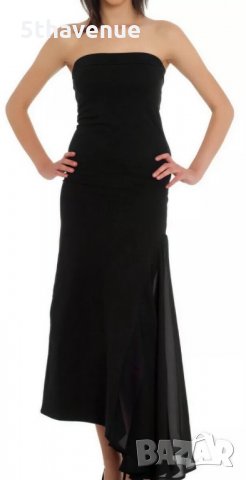 Quontum нова Дълга черна рокля с тюл бюстие , снимка 6 - Рокли - 32559182