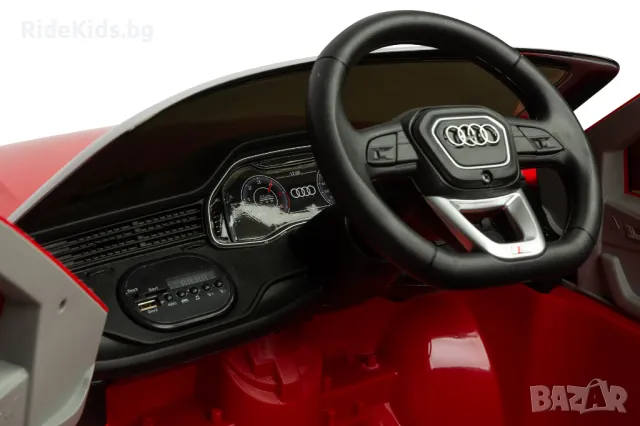 Луксозна детска акумулаторна кола AUDI RS Q8 – Червена, с дистанционно и LED светлини, снимка 10 - Детски велосипеди, триколки и коли - 49964299