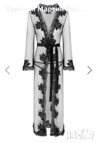 халат тюл с бродерия дълъг /л.хл, снимка 3 - Корсети, бюстиета, топове - 42397865