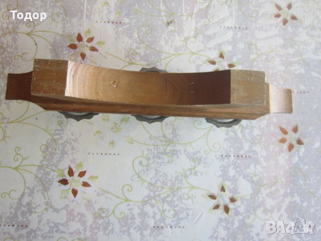 Страхотен свещник дърво и калай, снимка 4 - Колекции - 27195286