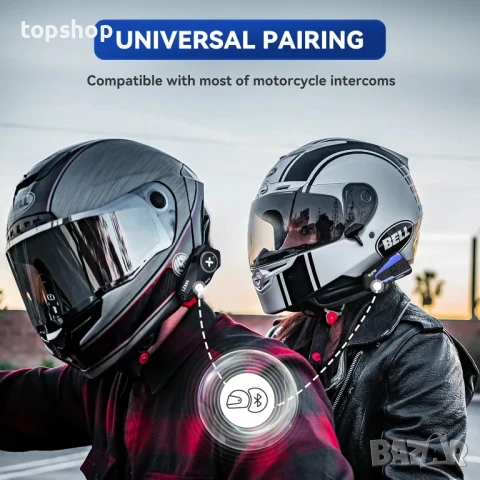 НОВ интерком LEXIN G2P Bluetooth слушалка за мотоциклетна каска, FM радио, 6 корпуса, универсално..., снимка 6 - Аксесоари и консумативи - 50556190