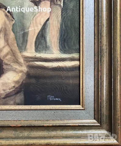 Картина, коприна, Mia, Moreaux, Миа, Моро,painting, silk, живопис, снимка 3 - Картини - 50428452