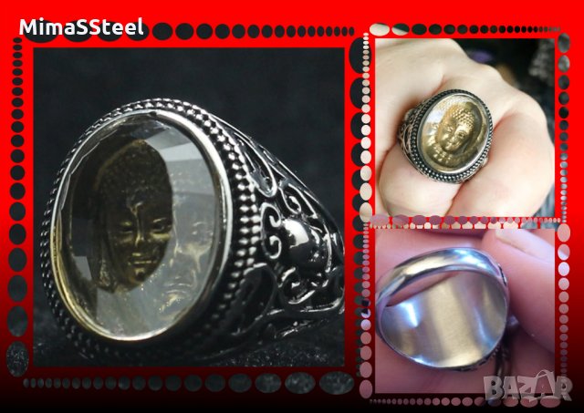 Уникален Мъжки стоманен пръстен Stainless Steel 316L , снимка 2 - Пръстени - 28295603
