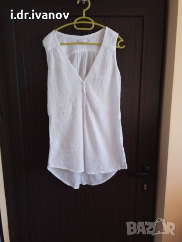 бяла дълга туника Only , снимка 1