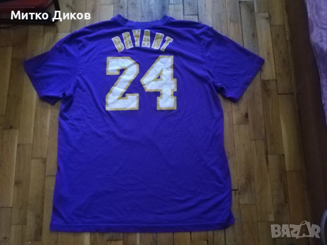 Кобе Браянт НБА Лейкърс баскетбол тениска памук №24 маркова на Адидас размер  Л, снимка 5 - Баскетбол - 51665530