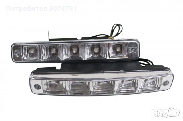 2 бр. Комплект Дневни Светлини Халогени Диодни 5 SMD LED DRL 12V Е4, снимка 9 - Аксесоари и консумативи - 32269062