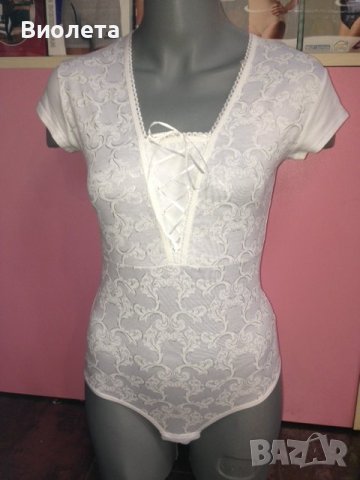 Ново боди с къс ръкав, снимка 2 - Корсети, бюстиета, топове - 43409115