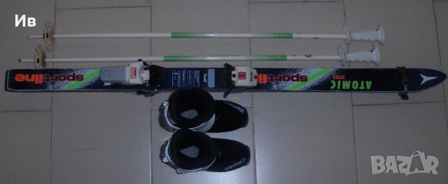 Продавам детски ски комплект - ски + щеки + обувки, снимка 1 - Зимни спортове - 27251634