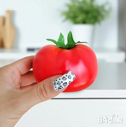 6082 Изкуствен домат за декорация и украса, 9x7 см, снимка 2 - Изкуствени цветя - 51679953