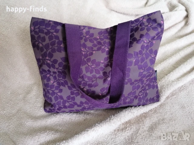 Елегантна дамска чанта от промазан текстил, снимка 1