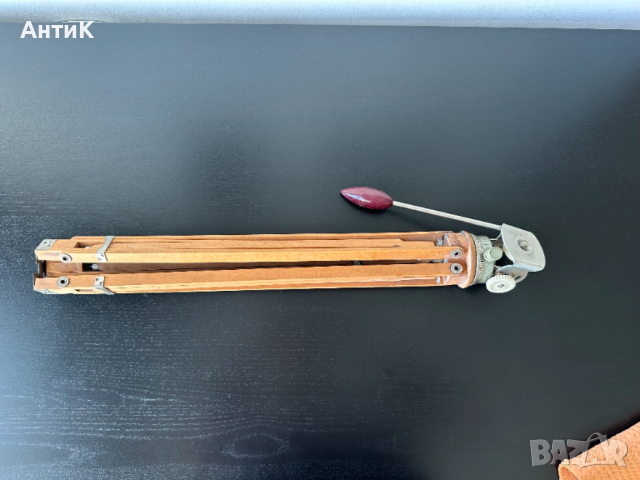 Дървен Фото Статив Тринога, снимка 2 - Антикварни и старинни предмети - 53148047