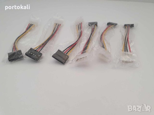 Кабел захранващ преходник ATX Molex 4pin – SATA, НОВ, снимка 5 - Кабели и адаптери - 43228593