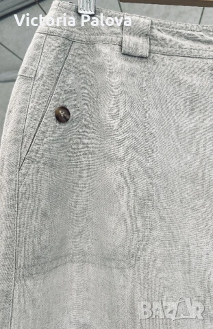 Модерна кройка пола FRANCO CALLEGARI груб лен, снимка 3 - Поли - 51030481