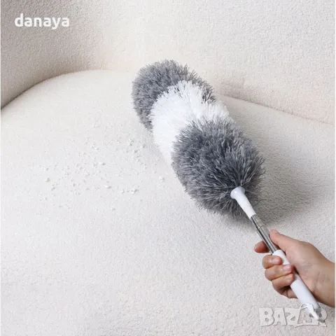 5272 Супер дълга огъваща се четка за прах с телескопична дръжка, 285 см , снимка 8 - Мопове, кофи, четки и метли - 47493498