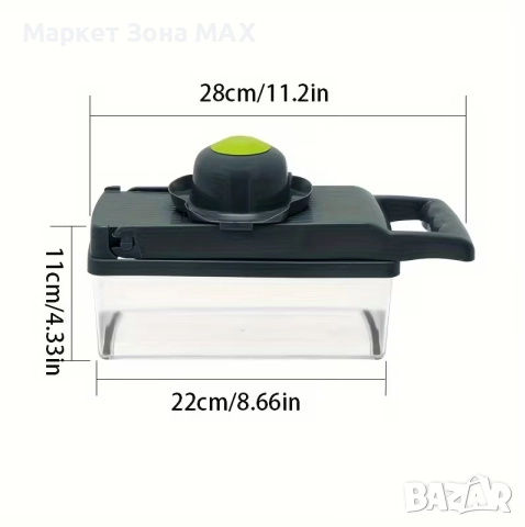 14-в-1 Прецизен Многофункционален Кухненски Чопър с Контейнер и Ножове, снимка 3 - Чопъри и пасатори - 52891100