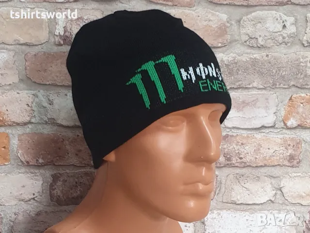 Нова зимна шапка MONSTER в черен цвят, снимка 5 - Шапки - 47699794