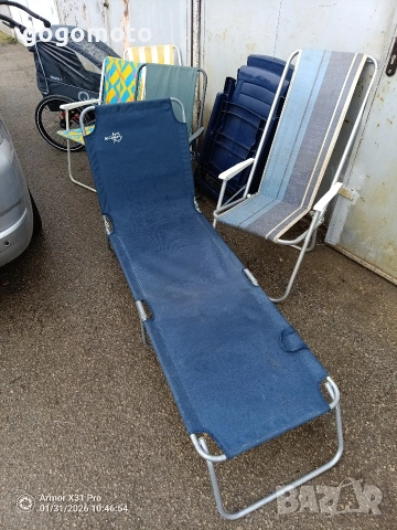 Сгъваемо легло креват шезлонг алуминиево, Сгъваемо легло, походно,туристическо олекотено,алуминиево, снимка 3 - Къмпинг мебели - 36710261