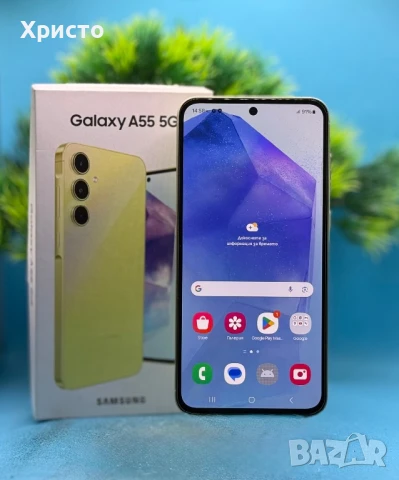 ГАРАНЦИОНЕН!!! Samsung Galaxy A55, 8GB, 256GB, 5G, Awesome Lemon , снимка 3 - Samsung - 50665312