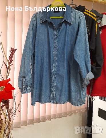 Дамска дънкова риза , снимка 2 - Ризи - 52351908