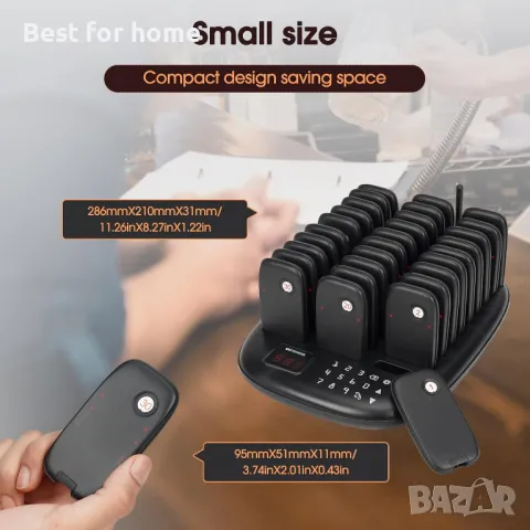 Retekess  Система за ресторантски пейджъри със зумери-30 броя, снимка 7 - Обзавеждане за заведение - 50129302