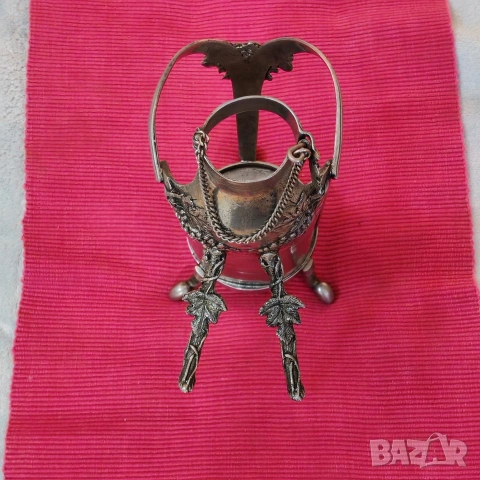 Винтидж калаена стойка за винена бутилка, Германия. , снимка 4 - Антикварни и старинни предмети - 53020275