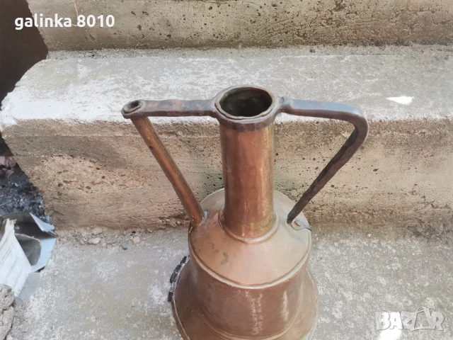 Стар меден съд, ибрик, снимка 4 - Антикварни и старинни предмети - 51401499