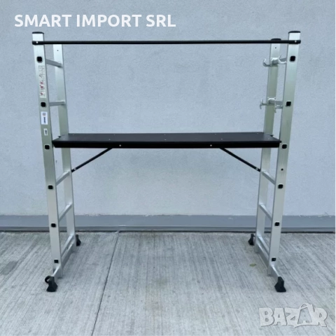 Многофункционална алуминиева стълба KMH0507A, скеле 2x7, снимка 3 - Железария - 52006518
