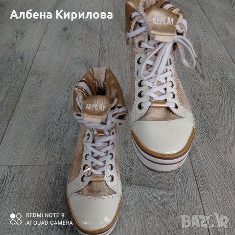 Replay, 38 р-р кецове,в златно бежаво, снимка 2 - Кецове - 32558524